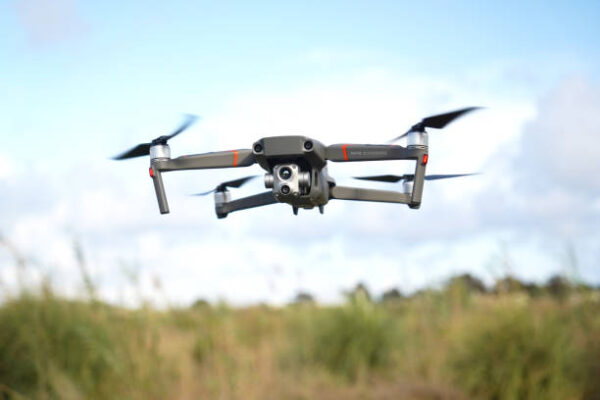 Barcelona, Spain; September 09 2021:dji mavic 2 enterprise advanced, dual cameras , 48Mpixels visual and incredible thermal camera, for rescue and surveillance control